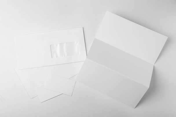 Set of blank items for branding on  white background - Photo, image