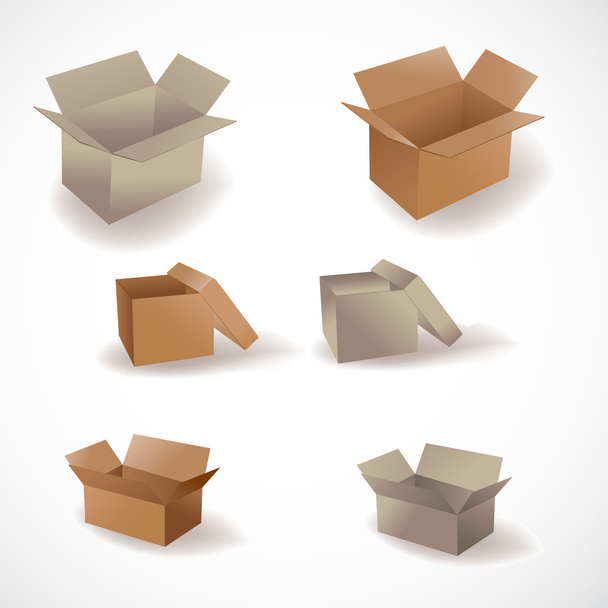 σύνολο 6 κουτιά - Διάνυσμα, εικόνα