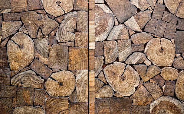 Teak wood stump background - Photo, Image