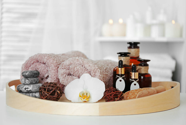 Spa treatments on tray - Фото, изображение