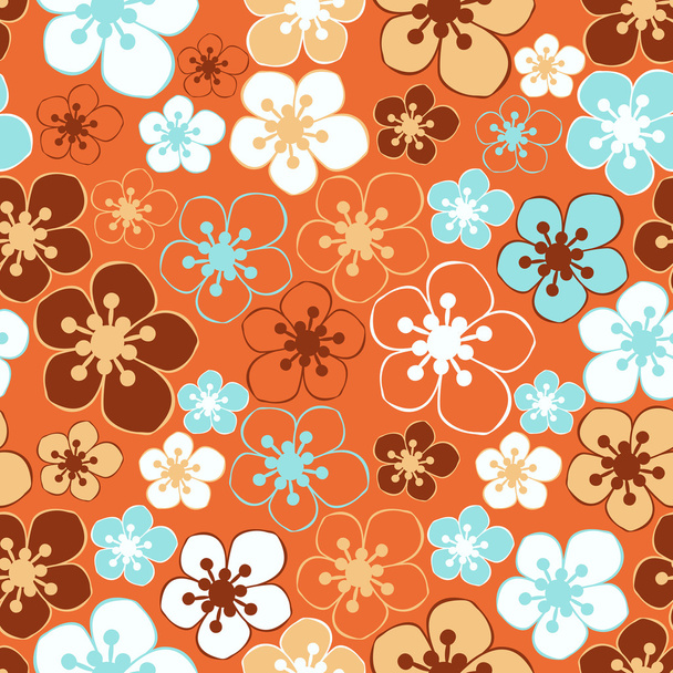 Flowers - seamless pattern - Vector, afbeelding