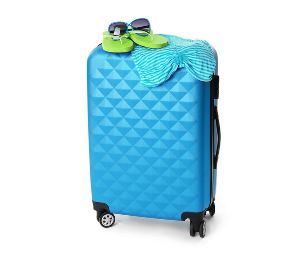 Traveler bag with clothes  - Фото, зображення