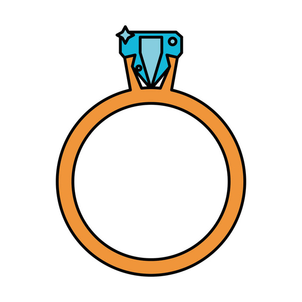 golden ring wedding symbol - Vector, Image