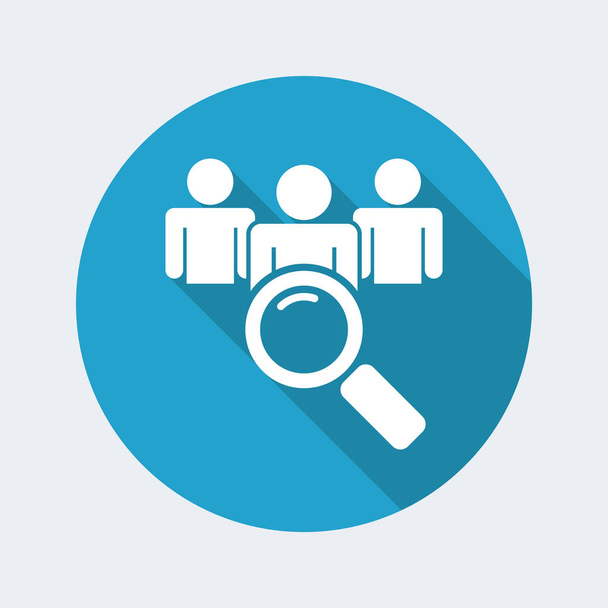 Find person flat icon - Vector, Image