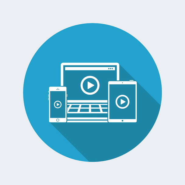 Video-Streaming für mehrere Geräte - Vektor, Bild