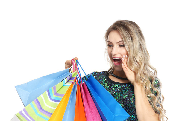 Woman with shopping bags  - Zdjęcie, obraz