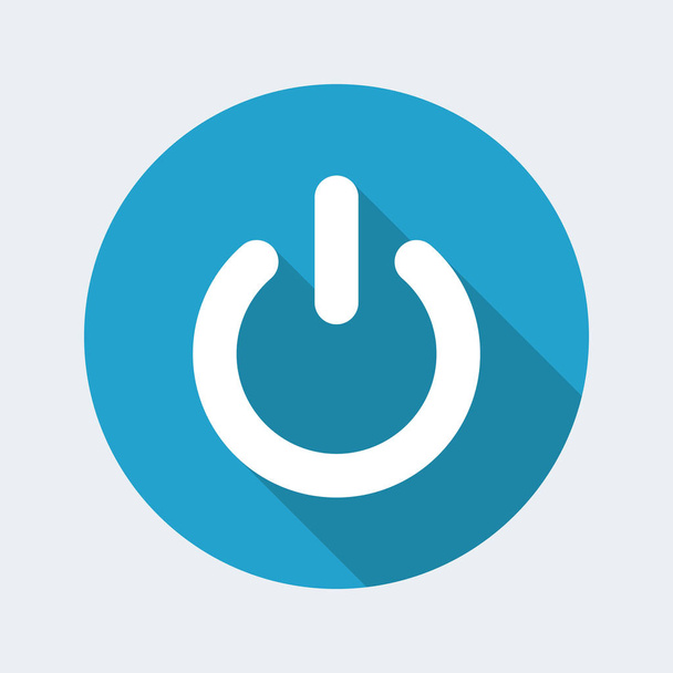 Botón de encendido icono plano
 - Vector, imagen