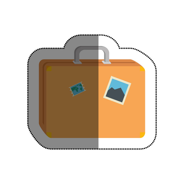 подорожня валіза ізольована ікона
 - Вектор, зображення