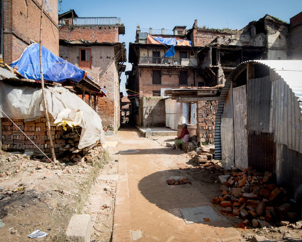 Σεισμός Νεπάλ προσωρινά καταφύγια - Φωτογραφία, εικόνα