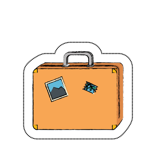 ikona na białym tle podróż walizki - Wektor, obraz