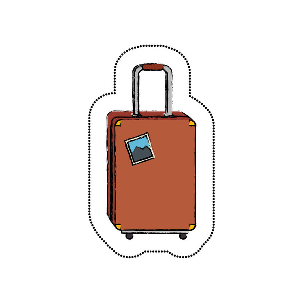 подорожня валіза ізольована ікона
 - Вектор, зображення
