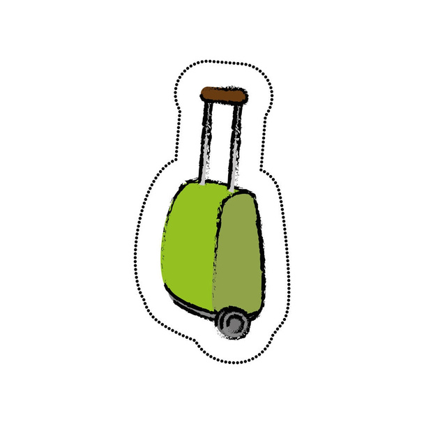 旅行スーツケース分離アイコン - ベクター画像