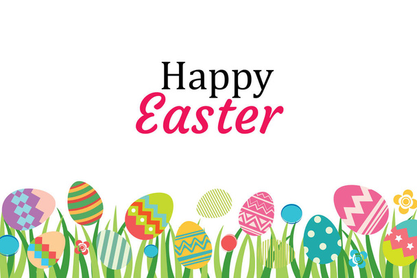 Happy easter egg background template.Can be used for greeting ca - Вектор, зображення