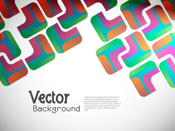 Abstract background with colorful squares poster design. - Wektor, obraz