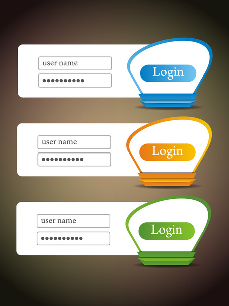 Set of creative vector login icons. - Vector, Image