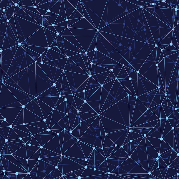Vektor abstraktes Muster nahtloses geometrisches Netz auf dunklem Hintergrund - Vektor, Bild
