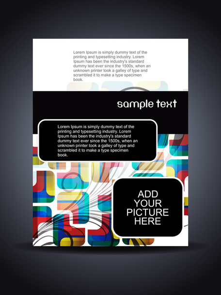 Presentation of creative flyer or cover design. - Vecteur, image