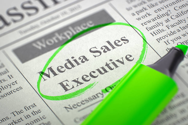 Se busca ejecutivo de ventas de medios. 3d
. - Foto, imagen