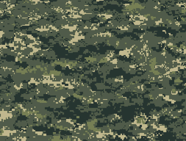 暗い緑のピクセル迷彩 - ベクター画像