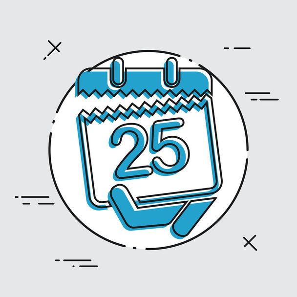Calendar flat icon - Vector, Image