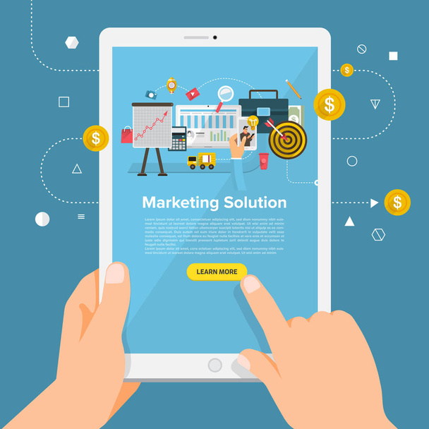 digital marketing business - Vector, Image