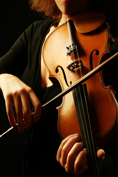 Violin orchestra instruments violinist hands - Photo, image