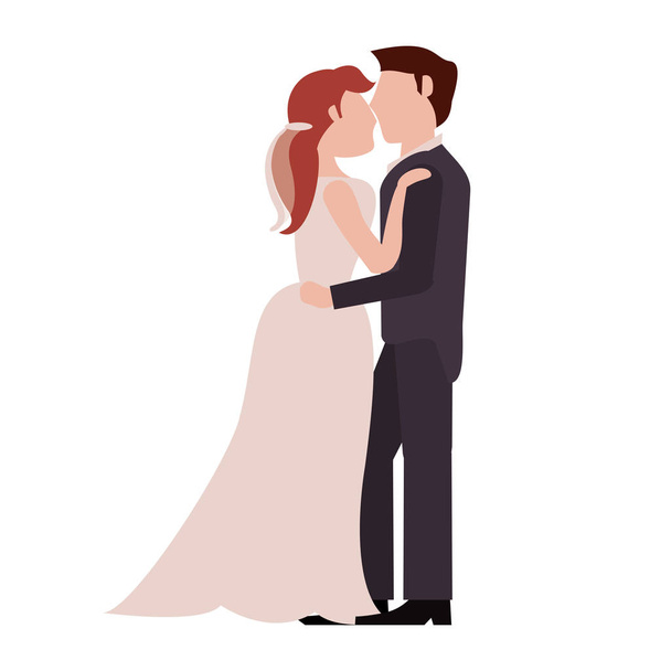 couple embrace just married - Vector, afbeelding
