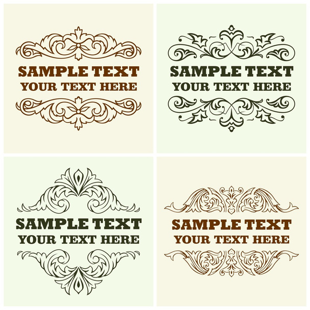 Decorative text frames - Διάνυσμα, εικόνα