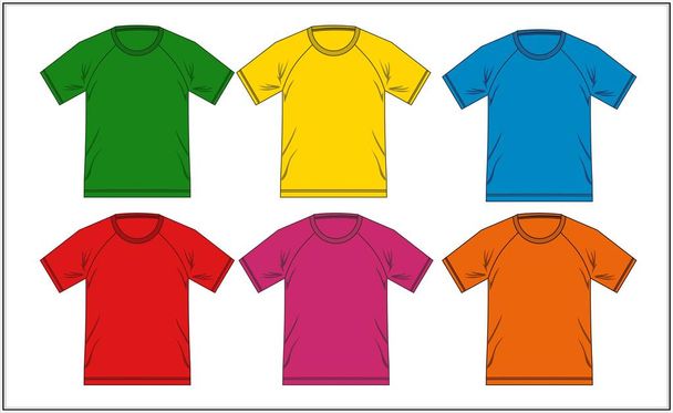 Sketch Camiseta Raglan Colorido, Vector
. - Vector, imagen