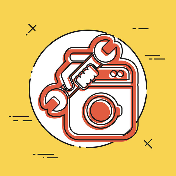 Washer assistance icon - Vector, Image