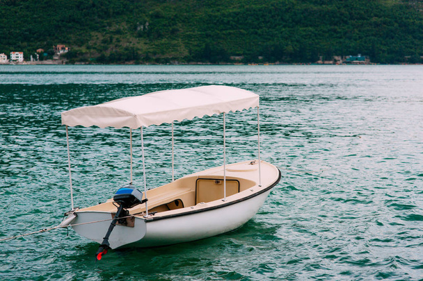 Дерев'яні човни на воді. В затоці Котор в Чорногорії. Ма - Фото, зображення