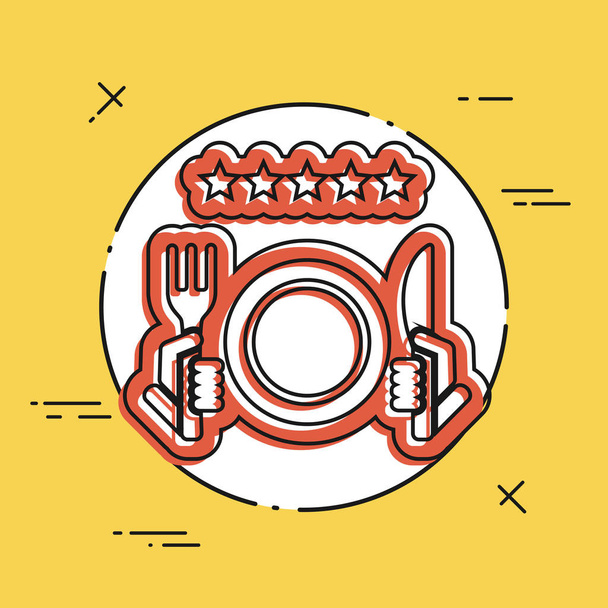 Restaurace minimální ikona - Vektor, obrázek