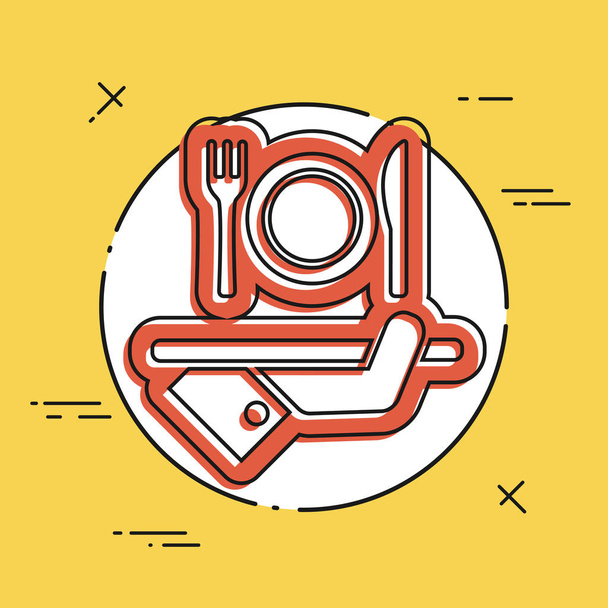 Hotel icons. Food. - Vector, Image