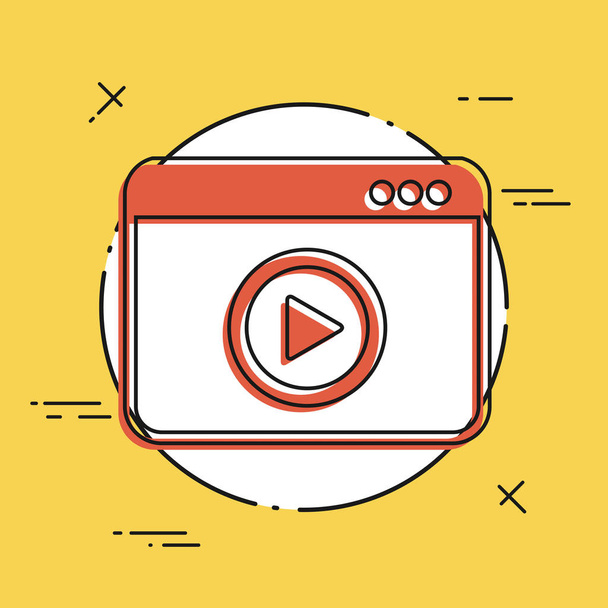 Video-Streaming für mehrere Geräte - Vektor, Bild
