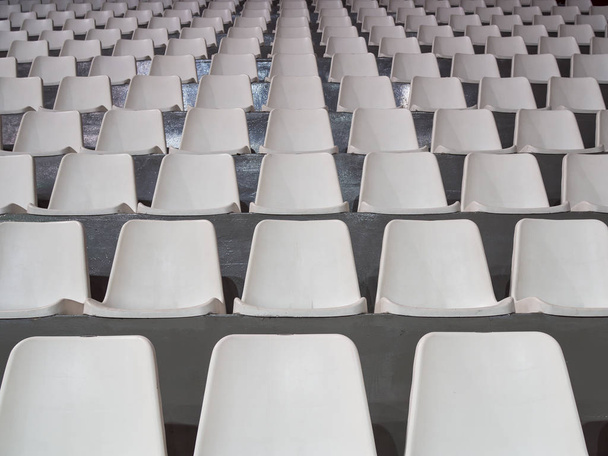 Rows of empty seats for the public - Zdjęcie, obraz