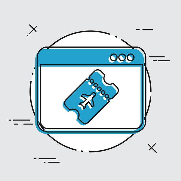 online booking icon - Vector, Image
