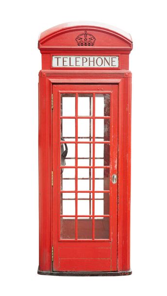 Cabine telefônica tradicional em Londres, Reino Unido
 - Foto, Imagem