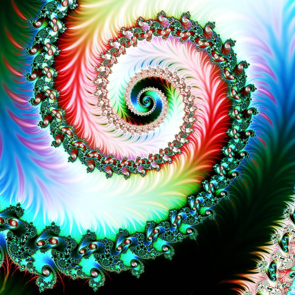 Multicolored Background with Spiral Pattern. Artwork for creativ - Photo, Image