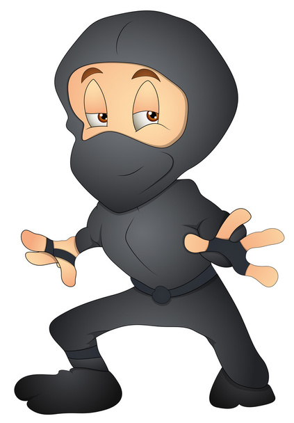 ιαπωνική ninja - χαρακτήρα κινουμένων σχεδίων - εικονογράφηση φορέας - Διάνυσμα, εικόνα