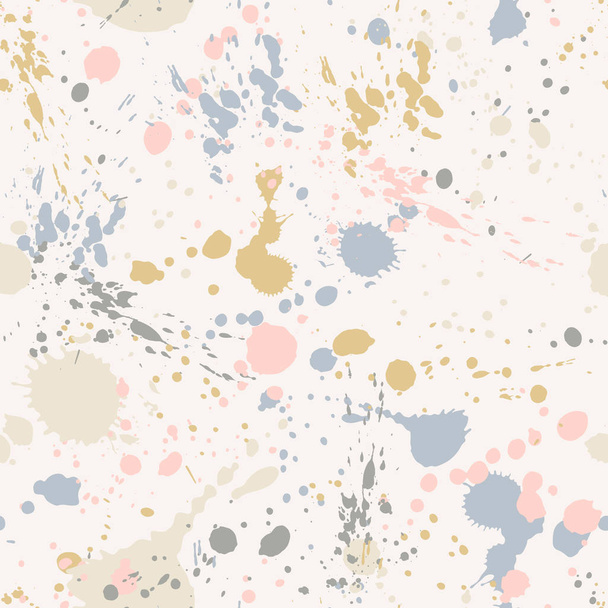 Seamless vector pattern with splashes and blots - Vector, Image