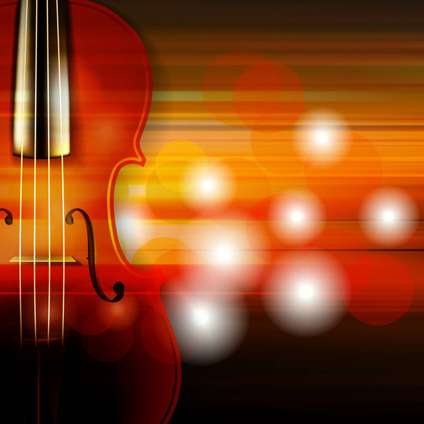 abstract grunge music background with violin - Vector, Image