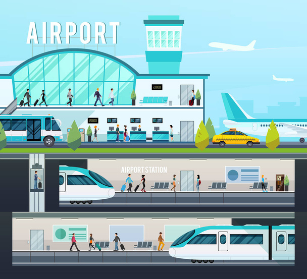 Transport Terminal Compositions - Vector, Image
