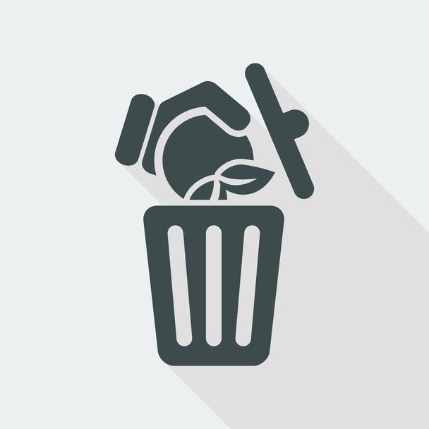 ゴミ箱の web アイコン - ベクター画像