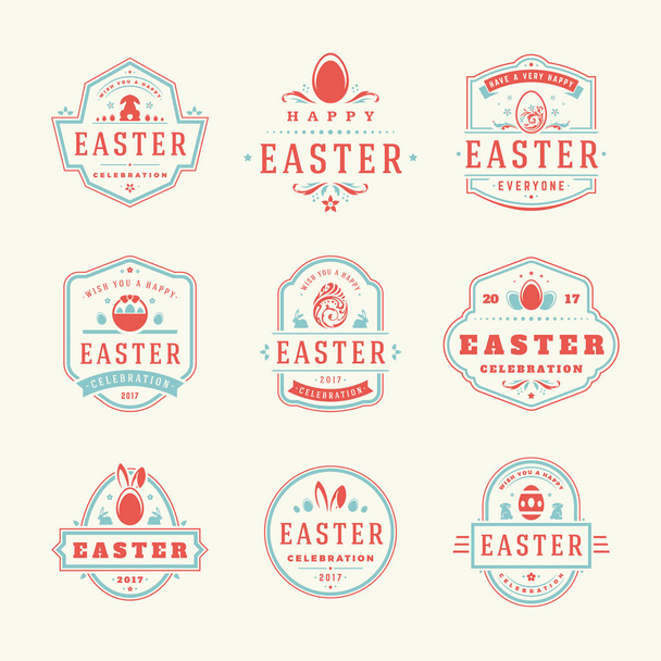 Set di distintivi Pasqua ed etichette vettoriali elementi di design
. - Vettoriali, immagini