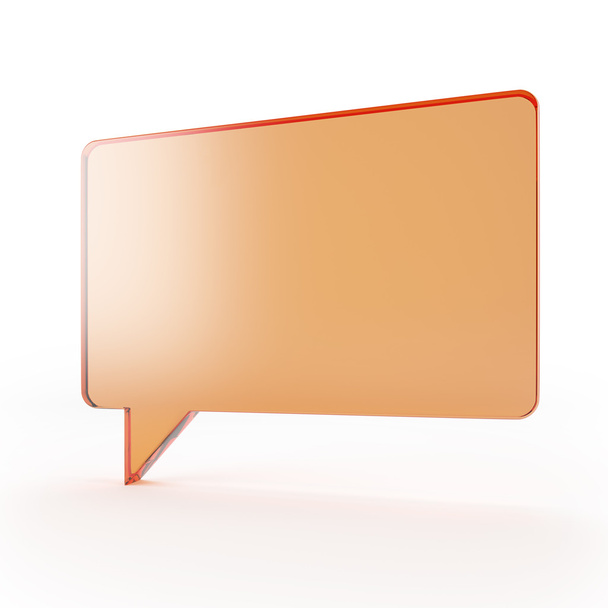 Turuncu kabarcık konuşma simgesi - Fotoğraf, Görsel