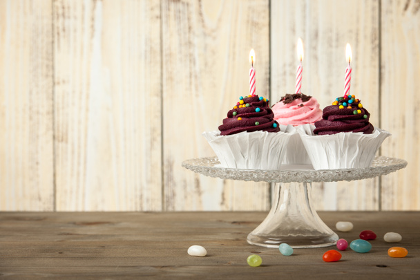Homemade Birthday cupcakes - Φωτογραφία, εικόνα
