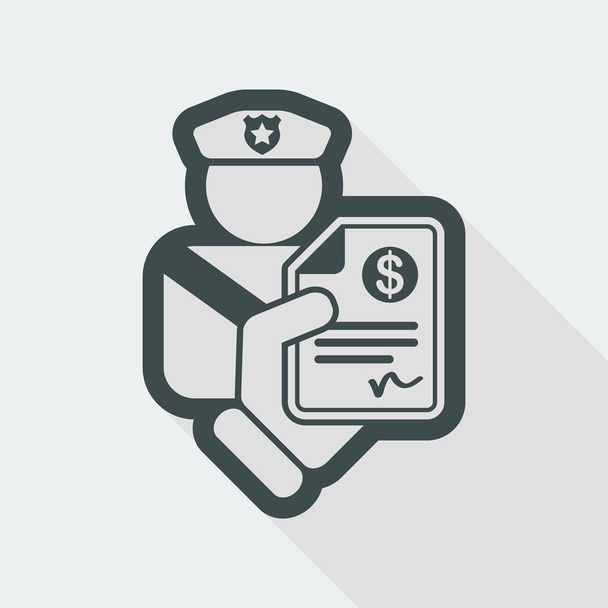 Rendőr lapos ikon  - Vektor, kép