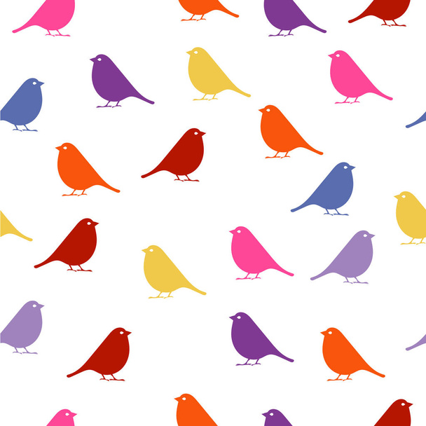 Birds. seamless baby background with colour birds. - Vecteur, image