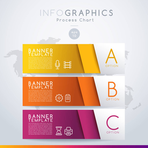 Набір інфографіки для брошури, бізнес діаграми або веб-дизайну: Векторна ілюстрація
 - Вектор, зображення