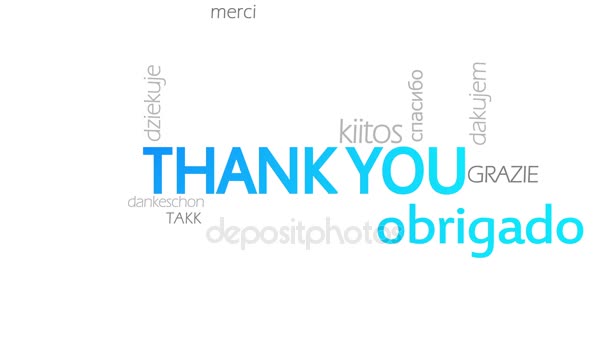 Thank You, Animated Typography - Footage, Video